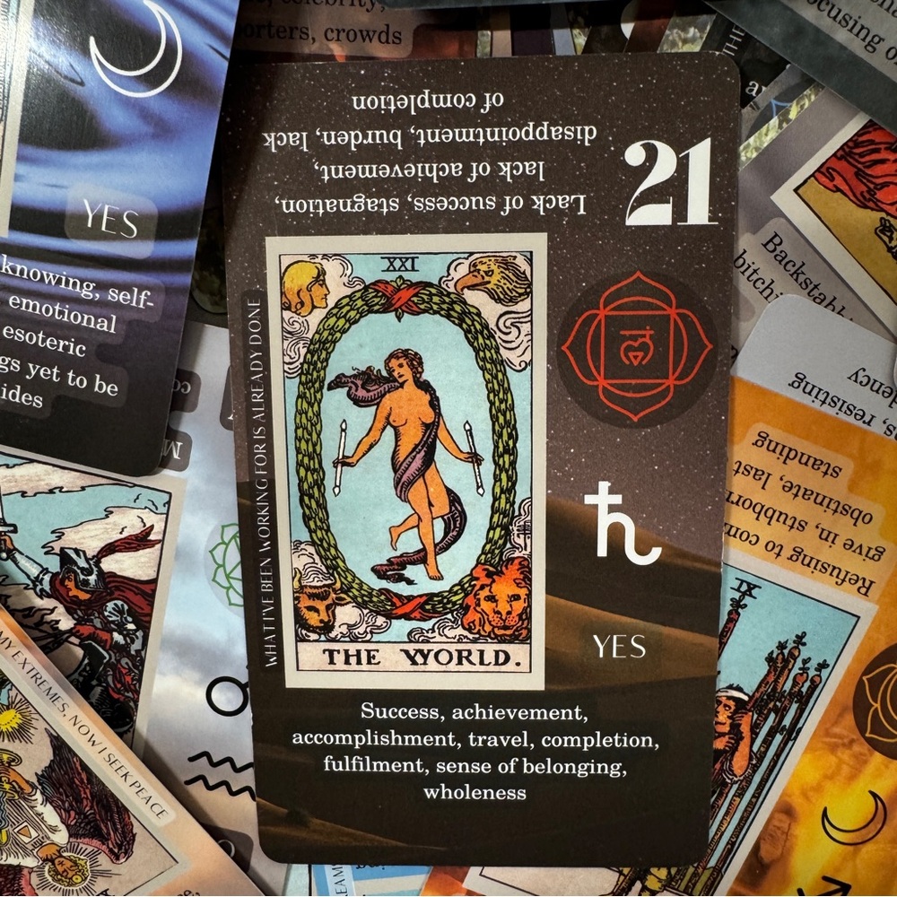 Learning Tarot Cards by Witchy Cauldron w Keywords, Planets, Zodiacs, Chakras - Picture 5 of 5